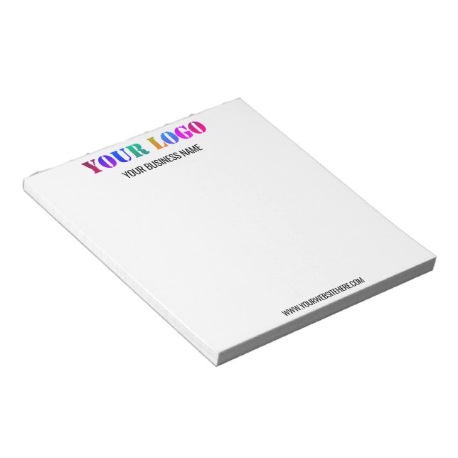 Custom Logo Name Website Promotional Personalized  Notepad (Angled)