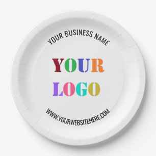 Custom Logo Name Website Promotional Personalized Paper Plates