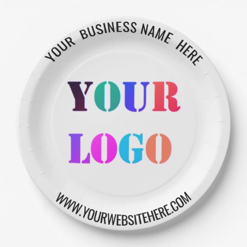 Custom Logo Name Website Promotional Personalized  Paper Plates