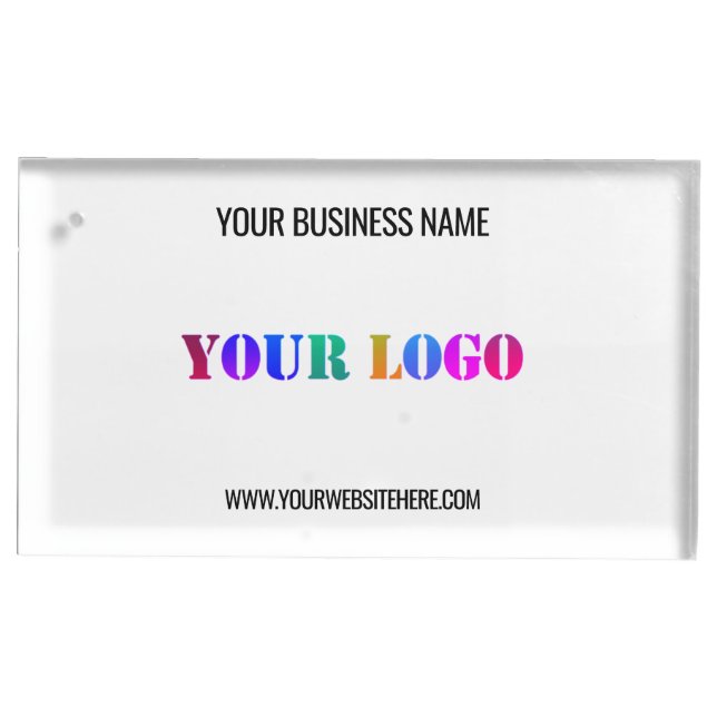 Custom Logo Name Website Promotional Personalized  Place Card Holder (Front)