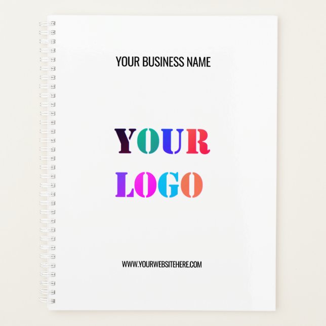 Custom Logo Name Website Promotional Personalized  Planner (Front)