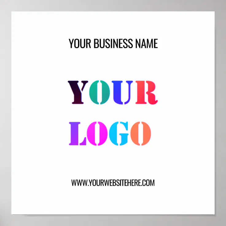 Custom Logo Name site Promotional Personalized Poster Zazzle