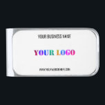 Custom Logo Name Website Promotional Personalized  Silver Finish Money Clip<br><div class="desc">Custom Logo Name Website Promotional Personalized Company Office Promotion Business or Personal Customizable Colors and Text Modern Gift - Add Your Logo - Image - Photo / Name - Company / Website or E-mail or Phone - Contact Information / Address - Resize and Move or Remove / Add Elements -...</div>