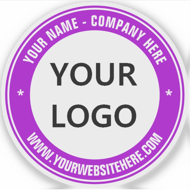 Custom Logo Name Website Promotional Sticker (Front)