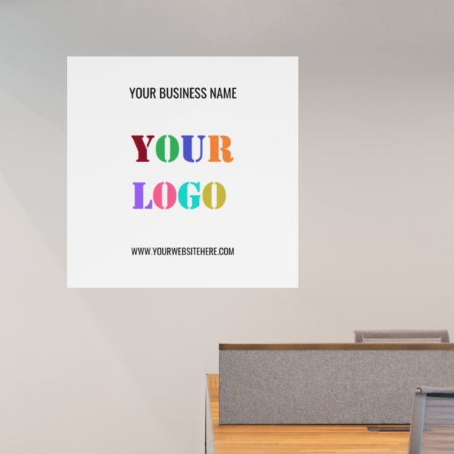 Custom Logo Name Website Promotional Wall Decal (Office)