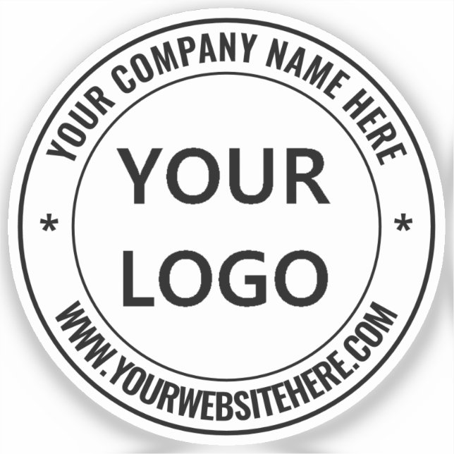 Custom Logo Name Website Stamp Promotional Sticker (Front)