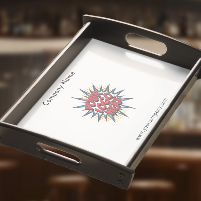Custom Logo, Name, White Serving Tray (Creator Uploaded)