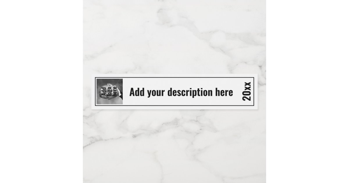 Custom Logo Name Year RING BINDER SPINE LABELS | Zazzle