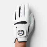 Custom Logo Navy Blue &amp; White No1 Golfer Initials Golf Glove