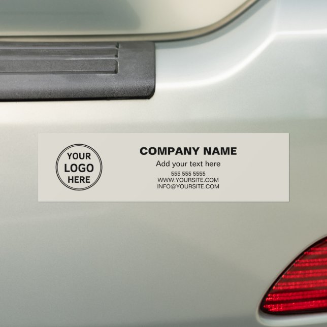 Custom Logo Neutral Professional Business Bumper Sticker (On Car)