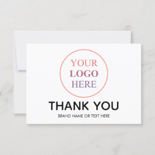 Custom Logo – No Minimum Order Thank You Card