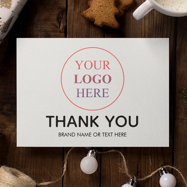 Custom Logo – No Minimum Order Thank You Holiday Card (Creator Uploaded)