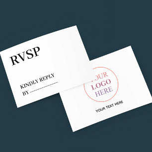 Custom Logo – No Minimum Order Thank You RSVP Card