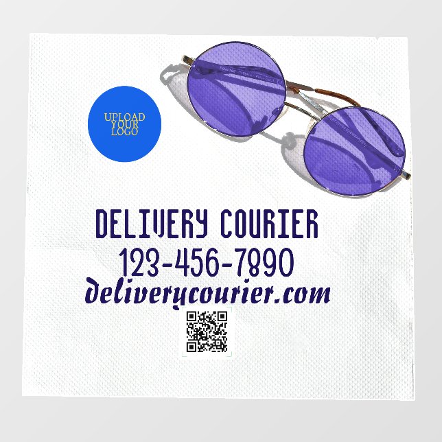 Custom Logo Note on a Napkin Window Cling (Sheet)