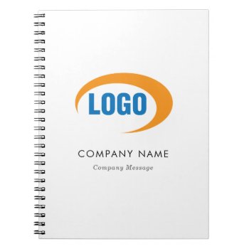 Custom Logo Notebook by businessessentials at Zazzle
