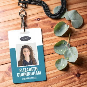 Custom Logo Nurse Doctor Name Barcode Badge