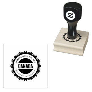 Custom Logo Office Wooden Handle Jet Black Rubber Stamp