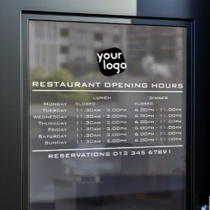 Restaurant Window Decals - Square Signs