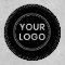 Custom logo or graphic round black