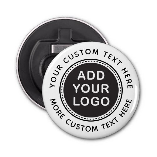 Custom logo or graphic with personalized text bottle opener