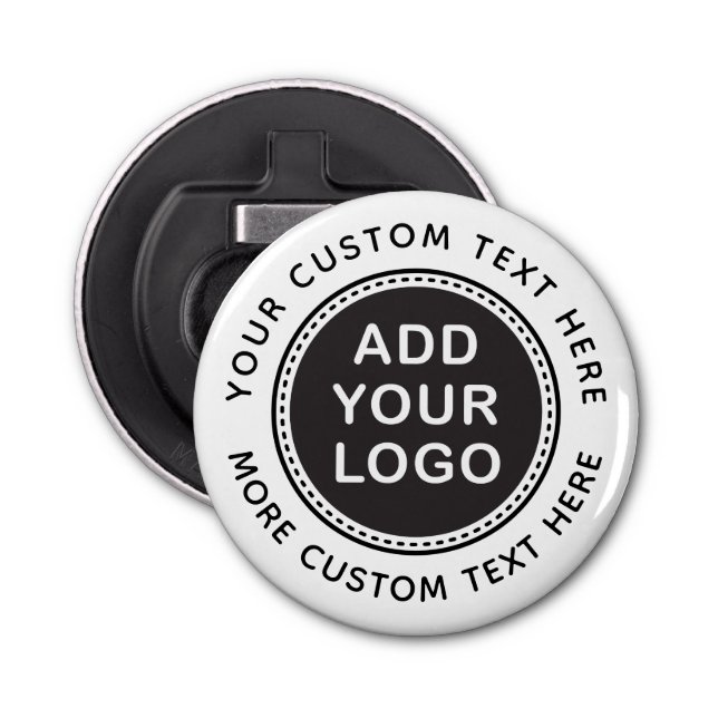 Custom logo or graphic with personalized text bottle opener (Front)
