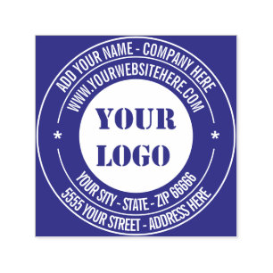 Custom Logo or Photo Address Color Stamp Template