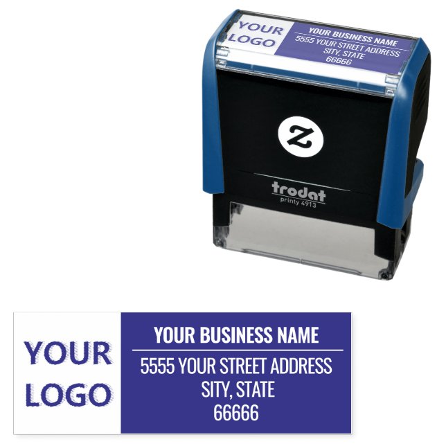 Custom Logo or Photo Address Color Stamp Template (In Situ)