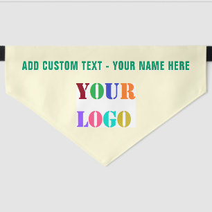 Custom Logo or Photo and Text Pet Bandana Collar