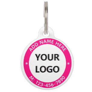 Custom Logo or Photo and Text Pet ID Tag Template