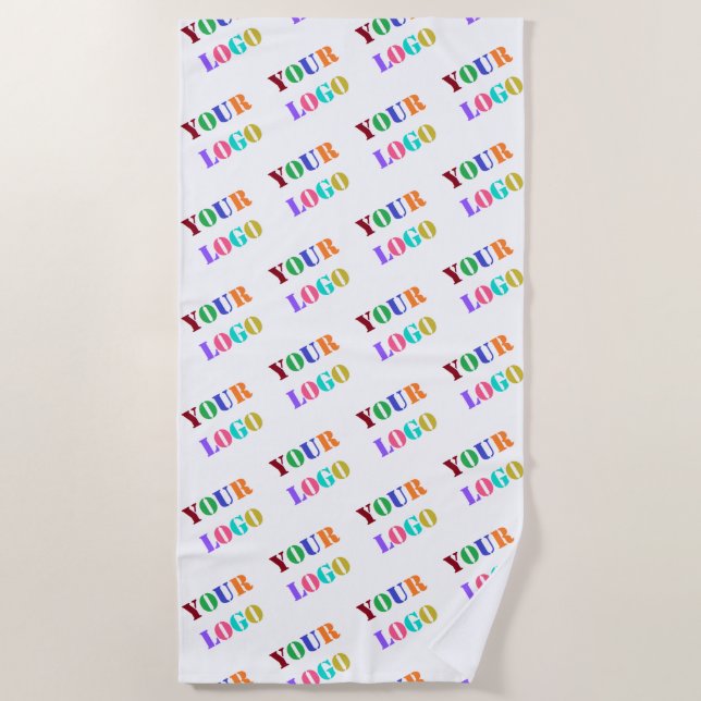 Custom Logo or Photo Beach Towel Your Colors (Front)