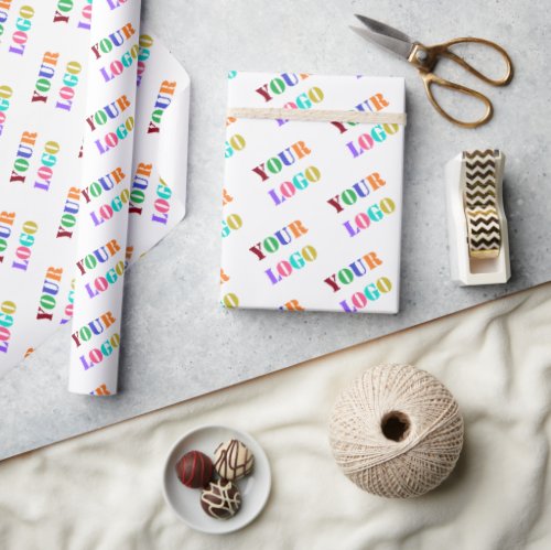 Custom Logo or Photo Business Gift Wrapping Paper