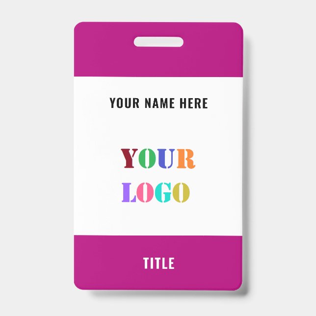 Custom Logo or Photo Business Personalized Badge (Front)