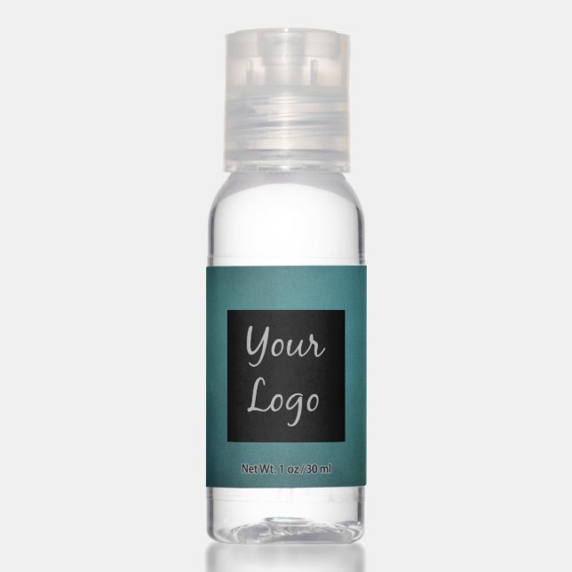 Custom Logo or Photo Dark Teal Hand Sanitizer (Front)
