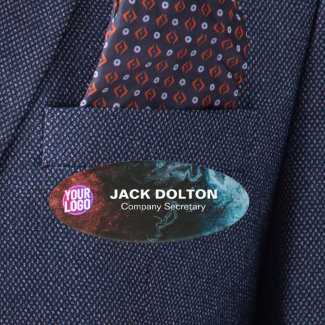 Custom Logo or Photo Employee Job Title & Name Tag