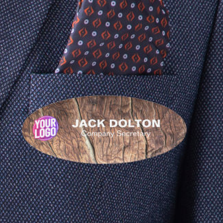 Custom Logo or Photo Employee Job Title & Name Tag
