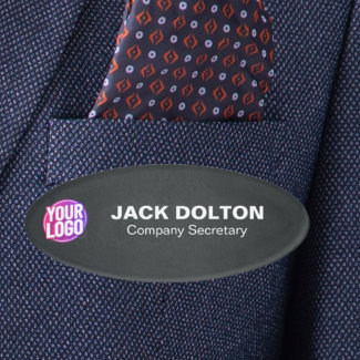 Custom Logo or Photo Employee Job Title & Name Tag