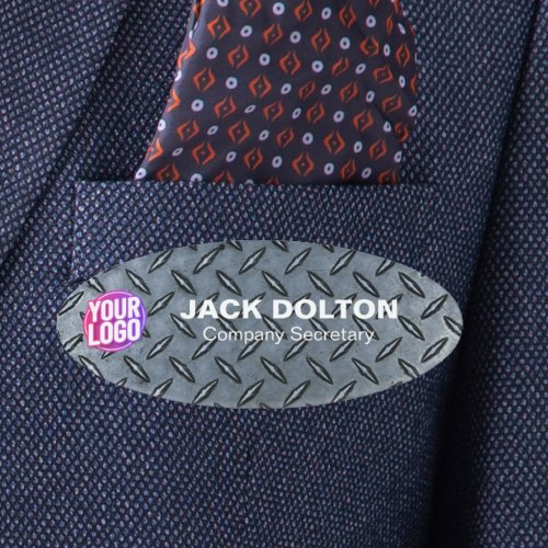 Custom Logo or Photo Employee Job Title  Name Tag