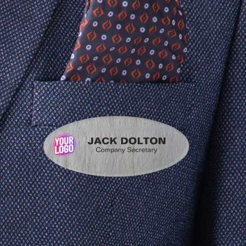 Custom Logo or Photo Employee Job Title  Name Tag