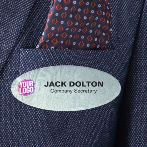 Custom Logo or Photo Employee Job Title  Name Tag