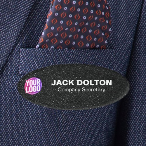 Custom Logo or Photo Employee Job Title  Name Tag