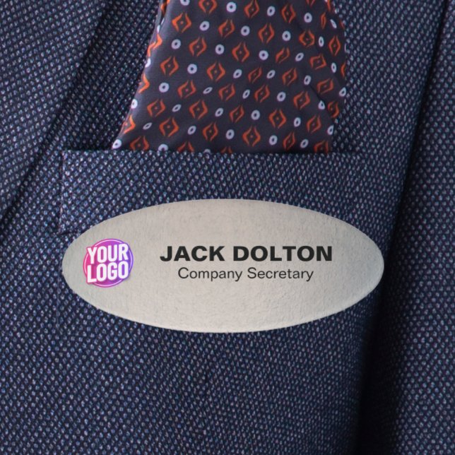 Custom Logo or Photo Employee Job Title & Name Tag (Custom Logo or Photo Employee Job Title & Name Tag)