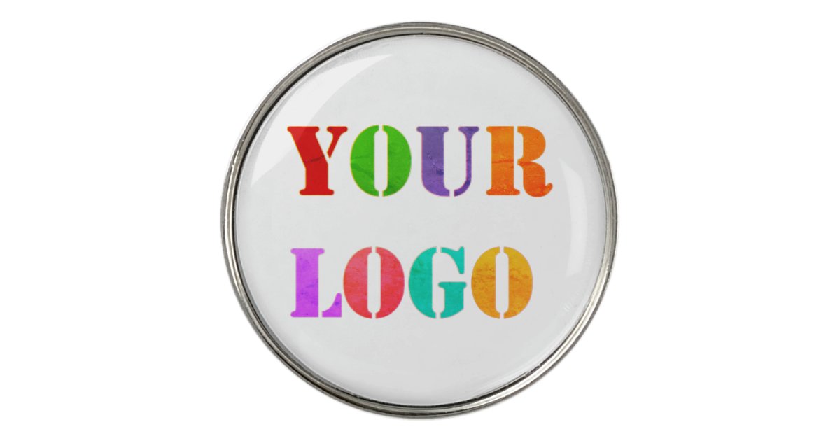Custom Logo or Photo Golf Ball Marker Template Zazzle