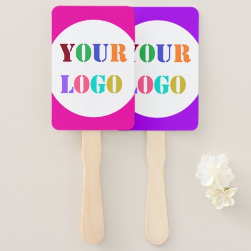 Custom Logo or Photo Hand Fan _ Your Colors