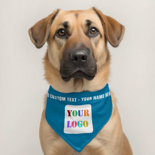 Custom Logo or Photo Info Text Pet Bandana Collar