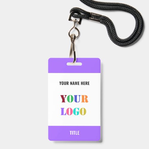 Custom Logo or Photo Name Business Badge Example