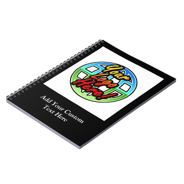 Custom Logo or Photo Personalized Spiral Notebook (Left Side)
