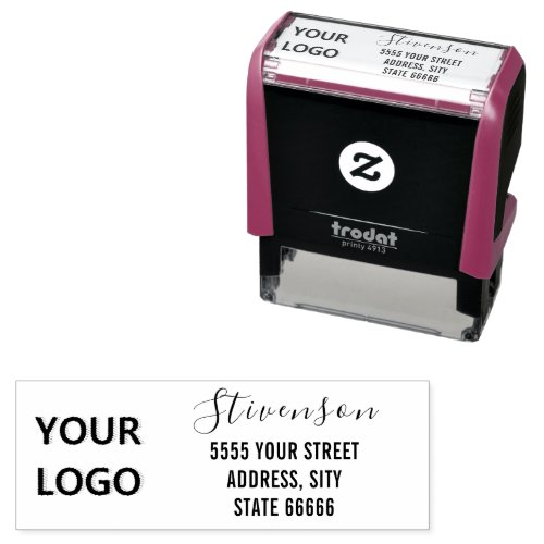 Custom Logo or Photo Return Address Stamp Example