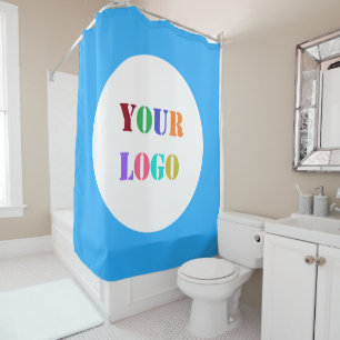 Custom Logo or Photo Shower Curtain Choose Colors
