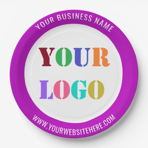 Custom Logo or Photo Text and Colors Paper Plates