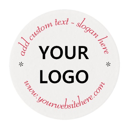Custom Logo or Photo Text Edible Frosting Rounds
